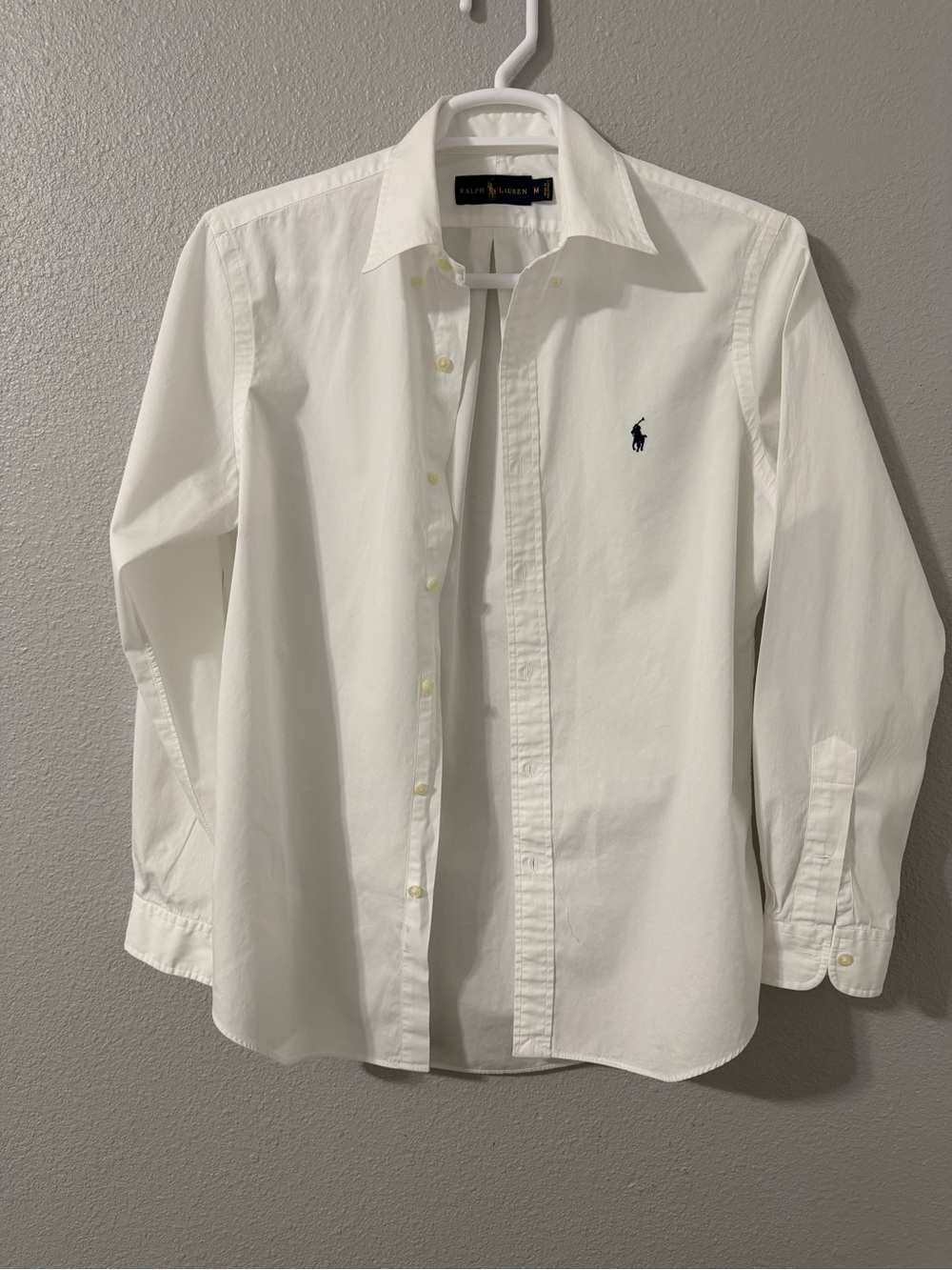 Polo Ralph Lauren White Long Sleeve Button Down Shirt M